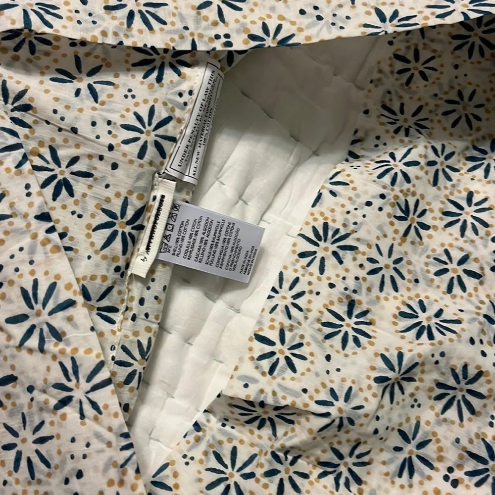 New Anthropologie Rosalind Quilt Euro Sham